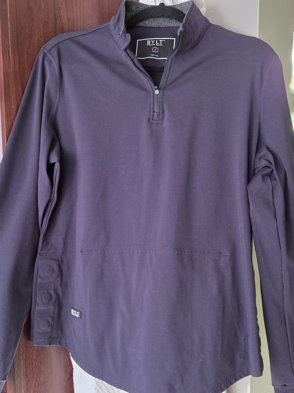 BYLT Basics Womens Quarter-Zip Pullover in Dark Navy